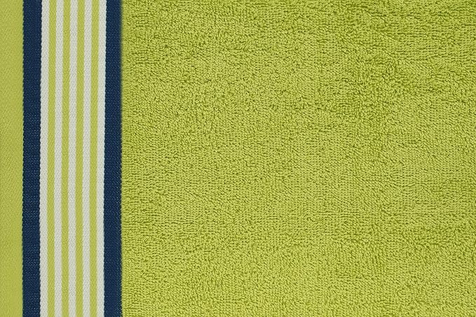 CASA COPENHAGEN He & She 4 Pieces Large Bath Towel Set- Violet Indigo + Teal Green, 550 GSM, Designed in Denmark Made of Soft Egyptian Cotton for Bathroom, Kitchen & Shower