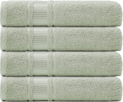 Melissa Linen, Fingertip Towels 4 Pack, 100% Turkish Cotton, Small Hand Towels for Body and Face, 12 x 18 in, Soft and Absorbent, Quick Dry, (Mint Green Fingertip Hand Towels)