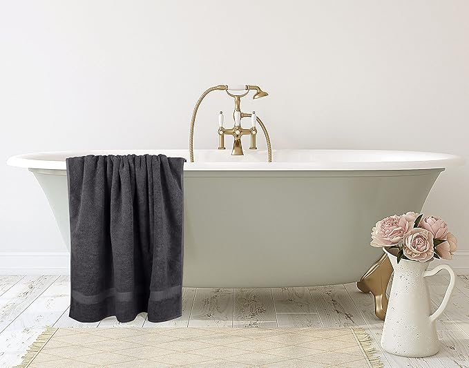 Utopia Towels - Luxurious Jumbo Bath Sheet 8 Piece - 600 GSM (35X70 Inches) 100% Ring Spun Cotton - Highly Absorbent and Quick Dry Extra Large Bath Towel - Super Soft Hotel Quality Towel (Grey)