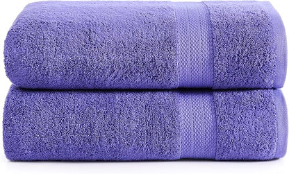 LANE LINEN 100% Pure Cotton Pack of 2 Bath Sheets (35"x66") - Fade Resistant, Machine Washable & Highly Absorbent Extra Large Towel Set - Oversized Luxury Towels for Bathroom, Hotel & Spa - Blue Irish