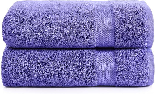 LANE LINEN 100% Pure Cotton Pack of 2 Bath Sheets (35"x66") - Fade Resistant, Machine Washable & Highly Absorbent Extra Large Towel Set - Oversized Luxury Towels for Bathroom, Hotel & Spa - Blue Irish