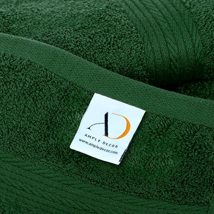 Ample Decor Hand Towels 18 X 28 Inch 600 GSM 100% Cotton, Premium Soft Absorbent - 2 Pcs - Christmas Green