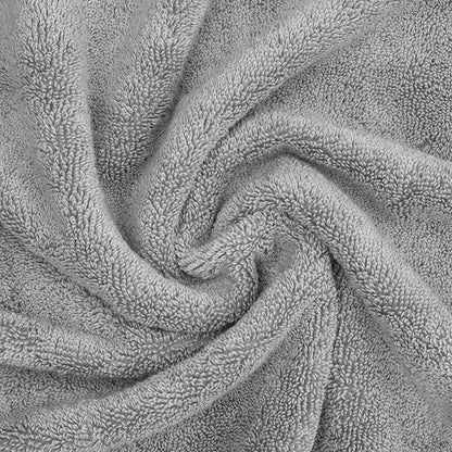 American Soft Linen Salem 100% Cotton Turkish 4 Piece Bath Towels for Bathroom, 600 GSM Soft Absorbent Quick Dry Bath Towel Set, Light Cool Grey