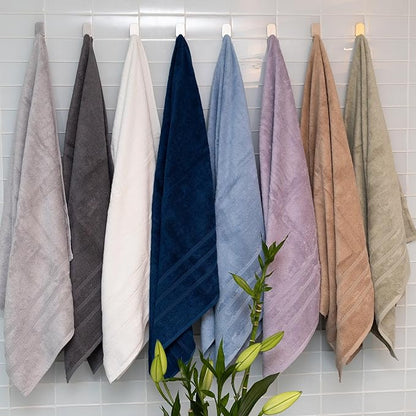 Mosobam Luxury Turkish Set of 4 Hand Towels 16X30 Charcoal Gray (Dark Grey) 700 GSM Bamboo Viscose & Aegean Turkish Combed Cotton
