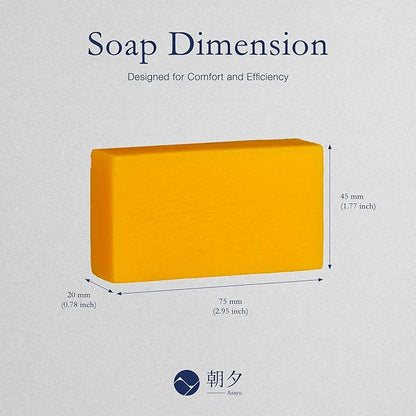 Asayu Japan Persimmon Body Soap - 1 Bar, 85g, For Men and Women, Gentle on All Skin Types, Natural Body Odor Soap
