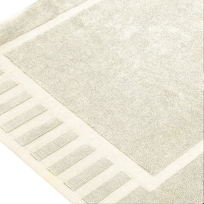 White Classic Luxury Bath Mat Floor Towel Set - Absorbent Cotton Hotel Spa Shower/Bathtub Mats [Not a Bathroom Rug] 22"x34" | 2 Pack | Ivory