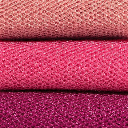 Kitsch African Net Sponge – Exfoliating Body Scrubber for Cleansing & Gentle Daily Exfoliation – Stretchable Bath Sponge for Hard-to-Reach Areas, Long-Lasting Shower Essential - Berry Pink, 3 Pcs