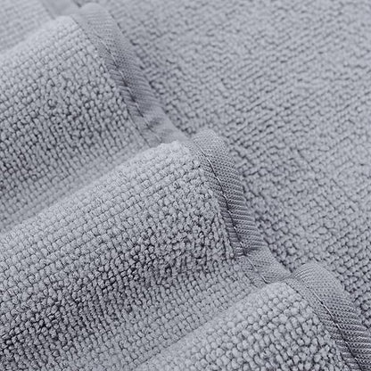 POLYTE Quick Dry Lint Free Microfiber Bath Sheet, 35 x 70 in, Pack of 2 (Gray)
