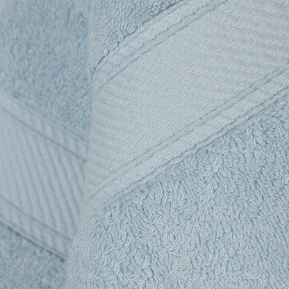 Superior Egyptian Cotton Pile Bath Towel Set of 2, Ultra Soft Luxury Towels, Thick Plush Essentials, Absorbent Heavyweight, Guest Bath, Hotel, Spa, Home Bathroom, Shower Basics, Light Blue
