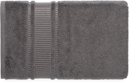 Melissa Linen, 2 Piece Hand Towel Set, 100% Turkish Cotton Face Hand Towels for Bathroom, 20 in x 35 in, Absorbent, Quick Dry, Durable and Soft, Spa and Hotel Quality, Dark Grey