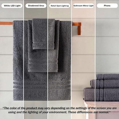 Hawmam Linen Jumbo Large Bath Sheets Towels 2 Pack Soft and Absorbent, Premium Quality 100% Cotton Towels (Cool Grey, Bath Sheet)