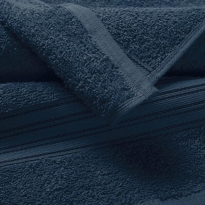 BOUTIQUO Ultra Soft Cotton Washcloths, Contains 12 Piece Face Cloths 12x12 inch, Ideal for Everyday use Face Towels, Compact & Lightweight Multi Purpose Washcloths - Mineral Blue