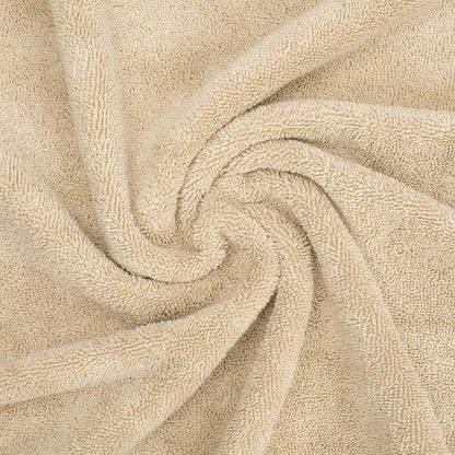 American Soft Linen Salem Washcloth Sets, 4 Piece Luxury 600 GSM 100% Cotton Washcloths for Bathroom, 13x13 inches Washrags Premium Quality Hand Face Towels, Beige