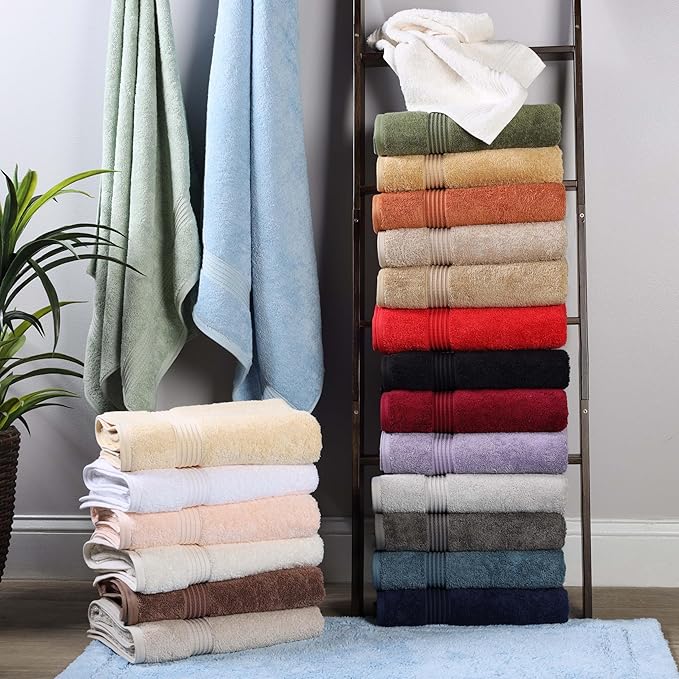Superior Egyptian Cotton 10-Piece Face Towel Set , Small Towels For Facial, Spa, Quick Dry, Absorbent Towels, Bathroom Accessories, Guest Bath, Home Essentials, Washcloth, Airbnb, White