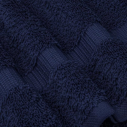 Chakir Turkish Linens | Hotel & Spa Quality 100% Cotton Premium Turkish Towels | Soft & Absorbent (4-Piece Washcloths, Navy)