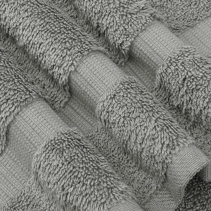 Chakir Turkish Linens Premium Cotton Absorbent Turkish Towels (8-Piece Towel Set, Gray)