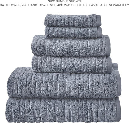 SKL Home CloudSoft Cotton Luxury Bath Towel, Smoke Blue