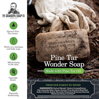 Grandpa's Pine Tar Soap Medium Size - 3.25 oz