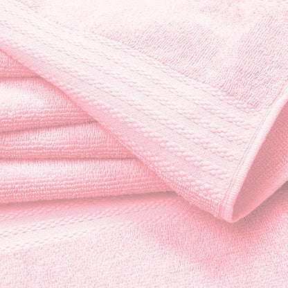 GLAMBURG Ultra Soft 24-Piece Towel Set - 100% Pure Ringspun Cotton, Contains 8 Oversized Bath Towels 27x54, 8 Hand Towels 16x28, 8 Wash Cloths 13x13 - Ideal for Everyday use, Hotel & Spa - Pink