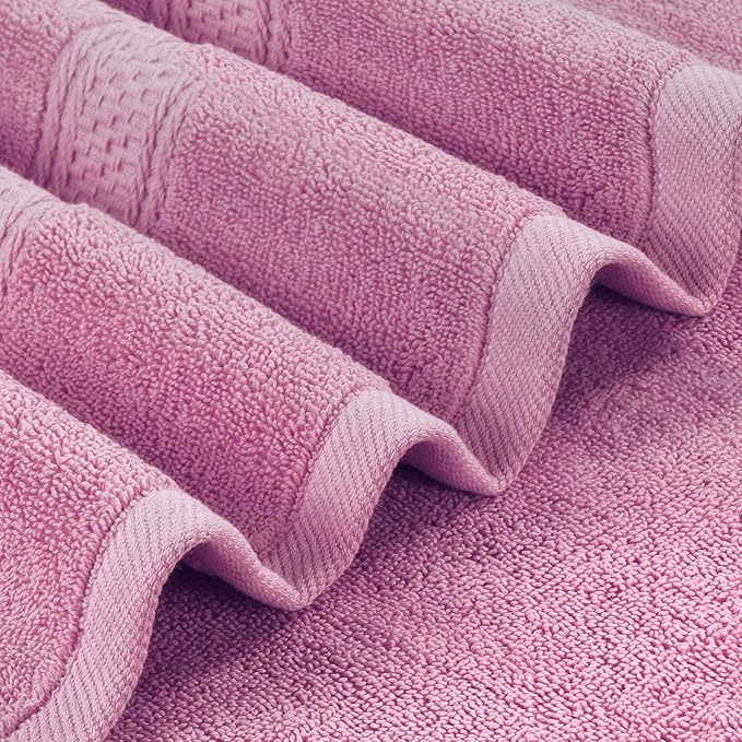 Utopia Towels 4 Pack Premium Bath Towels Set, 27 by 54 Inches, 100% Ring Spun Cotton 600GSM, Lightweight and Highly Absorbent Quick Drying Towels, Perfect for Daily Use, Pink
