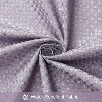 3 in 1 Shower Curtain Set, Purple Waffle Shower Curtain and PEVA Liner Set with 12 Stainless Steel Shower Curtain Hooks, Lavender Waterproof Fabric Shower Curtains for Bathroom, 72 W x 72 H