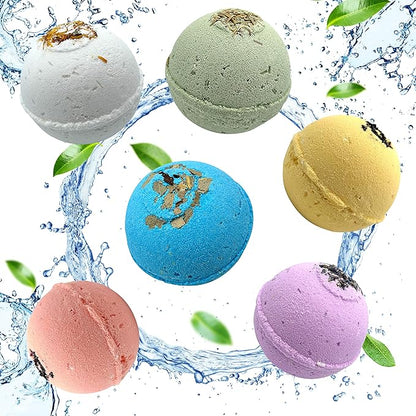 Handmade in USA Organic Bath Bombs Gift Set for Women All Natural with Epsom Salt Relaxation Dead Sea Salt Safe Bath Bombs Kit for Kids Her Mom Mother Grandma Girlfriend - Best Gifts Idea