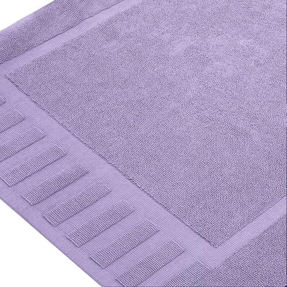 White Classic Luxury Bath Mat Floor Towel Set - Absorbent Cotton Hotel Spa Shower/Bathtub Mats [Not a Bathroom Rug] 22"x34" | 2 Pack | Lavender