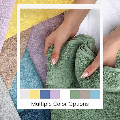 TEXTILOM Bath Towel Set – Hotel and Spa Quality & Soft & Absorbent & Quick Dry Bath Towels for Bathroom – 100% Turkish Cotton Bathroom Towels Set of 4 (27 x 54 inches)- Green