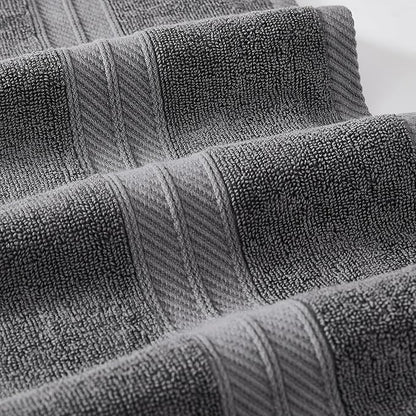Modern Threads Trefoil Filigree 6-Piece 100% Cotton Towel Set – Reversible Yarn Dyed Jacquard – Includes 2 Bath Towels, 2 Hand Towels, 2 Washcloths – Absorbent, Quick Dry, Soft & Durable – Dark Gray
