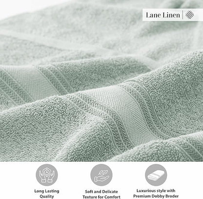 LANE LINEN Large Bath Towels - 100% Cotton , Extra Large Bath Towels, Zero Twist, 4 Piece Bath Sheet Set, Quick Dry, Super Soft Shower Towels, Highly Absorbent Bathroom Towels - Jade