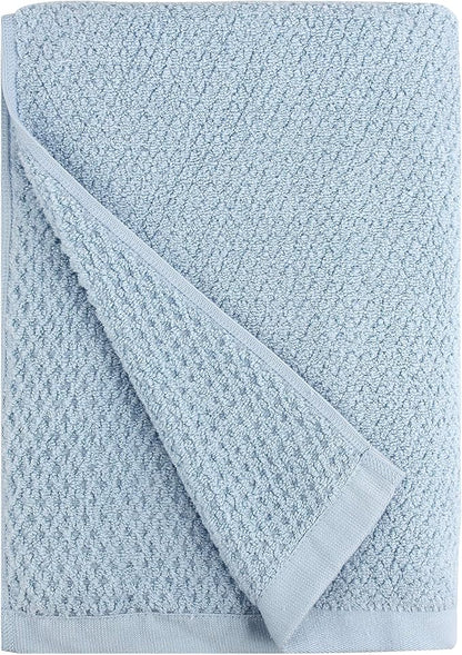 Everplush Diamond Jacquard Quick Dry Bath Towel,1Pack,Aquamarine