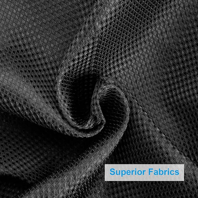 AmazerBath Black Shower Curtain Thick 240GSM, Fabric Shower Curtain with Waffle Weave, Bathroom Shower Curtains, Hotel Quality Heavy Duty, 72 x 72 Inches