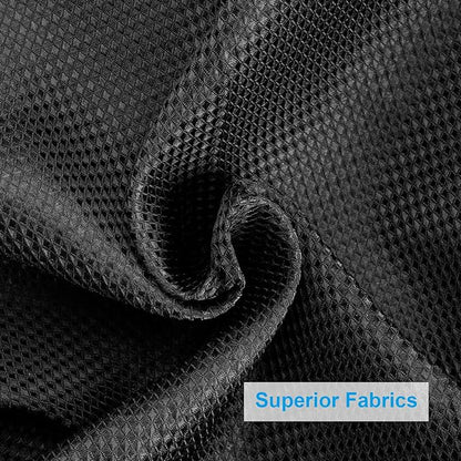 AmazerBath Black Shower Curtain Thick 240GSM, Fabric Shower Curtain with Waffle Weave, Bathroom Shower Curtains, Hotel Quality Heavy Duty, 72 x 72 Inches