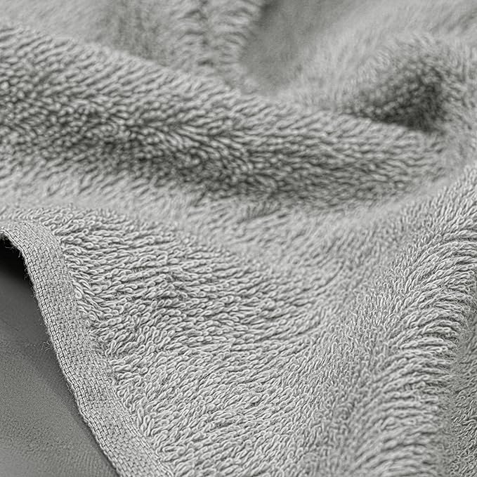 Tens Towels Pack of 6 Hand Towels, 100% Cotton, Lighter Weight, Quick to Dry, 16 x 28 Inches, Super Soft & Absorbent, Perfect for Bathroom & Kitchen, Cool Grey