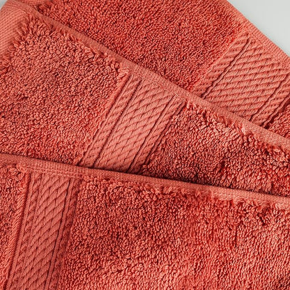 BLUENILEMILLS Madison Egyptian Cotton Towels, Towel Set for Bathroom, Shower, Hotel, Plush, 800 GSM, Highly Absorbent and Ultra-Soft Towels, Bath Essentials, 8 Piece Assorted Towel Set, Coral