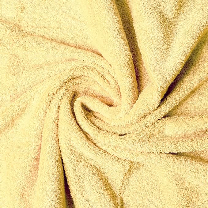 Melissa Linen 2-Piece Turkish Cotton Face & Hand Towels - 20 in x 35 in, Absorbent, Quick Dry, Durable & Soft, Spa & Hotel Quality (Light Yellow)