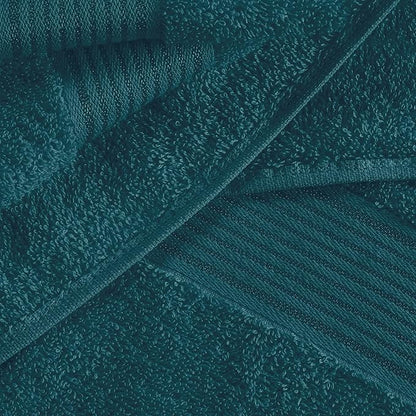 BELZZI Home Ultra Soft 4 Pack Oversized Bath Towel Set 27x54, Cotton Compact Bath Towels, Highly Absorbant Eco-Friendly Quickdry & Lightweight Towel, Ideal for Gym Travel Camp Pool - Teal