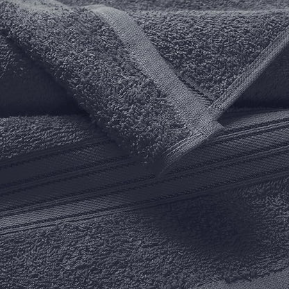 BOUTIQUO Ultra Soft Cotton Washcloths, Contains 12 Piece Face Cloths 12x12 inch, Ideal for Everyday use Face Towels, Compact & Lightweight Multi Purpose Washcloths - Charcoal Grey