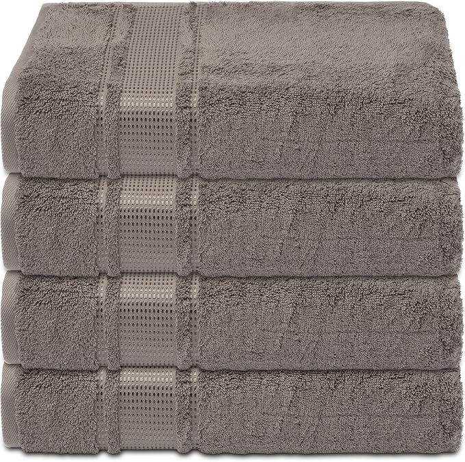 Melissa Linen - Fingertip Towels 4 Pack, 100% Turkish Cotton, Small Hand Towels for Body and Face, 12 x 18 in, Soft and Absorbent, Quick Dry, (Brown Fingertip Towels)