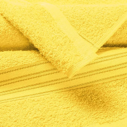 BOUTIQUO Ultra Soft Cotton Washcloths, Contains 12 Piece Face Cloths 12x12 inch, Ideal for Everyday use Face Towels, Compact & Lightweight Multi Purpose Washcloths - Lime Yellow