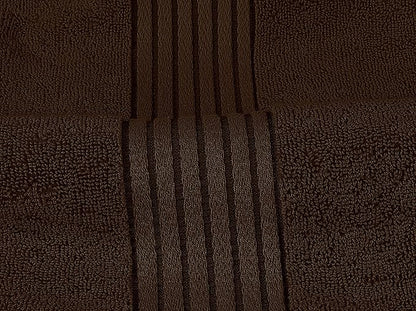 Utopia Towels 8 Piece Premium Towel Set, 2 Bath, 2 Hand, and 4 Washcloths, 100% Ring Spun Cotton, Highly Absorbent Towels for Bathroom, Sports, and Hotel, Dark Brown