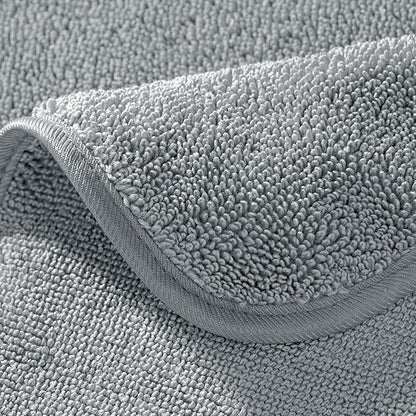 POLYTE Ring Spun Microfiber Oversize Quick Dry Lint Free Bath Towel, 60 x 30 in, Pack of 2 (Gray)