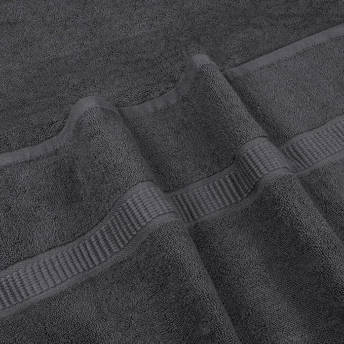 Utopia Towels - Luxurious Jumbo Bath Sheet 8 Piece - 600 GSM (35X70 Inches) 100% Ring Spun Cotton - Highly Absorbent and Quick Dry Extra Large Bath Towel - Super Soft Hotel Quality Towel (Grey)