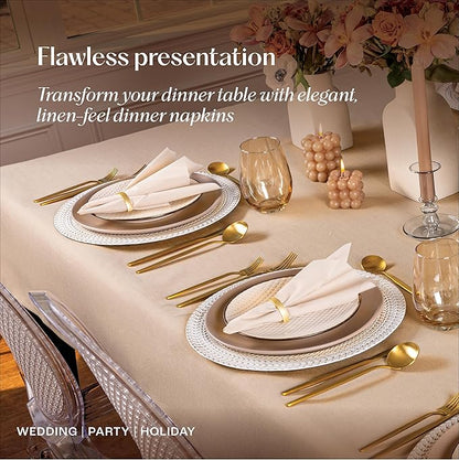 1000-Pack Servietto Disposable Linen-Feel Guest Towels [Pack of 1000] - Disposable Cloth-Like Hand Towels, Made In USA - Soft and Absorbent Paper Napkin for Kitchen, Bathroom, Party, Wedding, Or Event