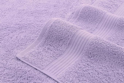 American Veteran Towel, 100% Cotton Turkish Bath Towels for Bathroom 4 Pack, 27x54 Extra Large Premium Soft Drying Bathroom Towels, Lilac