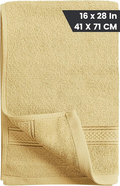 Utopia Towels 6 Pack Premium Hand Towels Set, 16 by 28 inches, 100% Ring Spun Cotton, Ultra Soft and Highly Absorbent 600GSM Towels for Bathroom, Gym, Shower, Hotel, and Spa, Beige