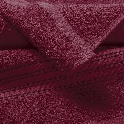 BOUTIQUO Ultra Soft Cotton Washcloths, Contains 12 Piece Face Cloths 12x12 inch, Ideal for Everyday use Face Towels, Compact & Lightweight Multi Purpose Washcloths - Burgundy