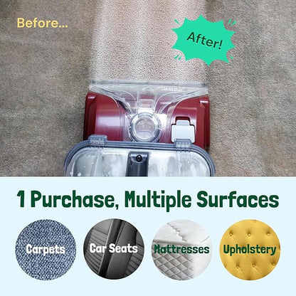 Sunny & Honey Carpet Shampoo & Cleaning Solution - 32 Fl Oz Spring Mint Scent - Pet Carpet Cleaner Machine Solution - Rug & Upholstery Cleaner - Stain Remover & Odor Deodorizer