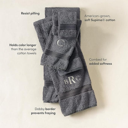 Lands' End Supima Towel Rich Steel Bath- Bath Sheet
