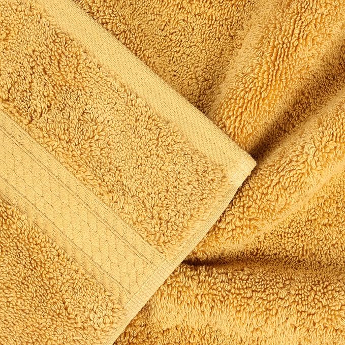 BLUENILEMILLS Madison Egyptian Cotton Towels, Towel Set for Bathroom, Shower, Hotel, Plush, 800 GSM, Highly Absorbent and Ultra-Soft Towels, Bath Essentials, 10 Piece Assorted Towel Set, Gold